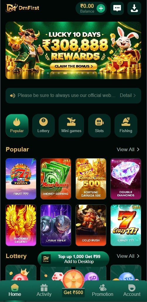DmFirst Game Interface